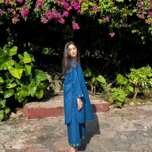 Two Piece Blue Cambric