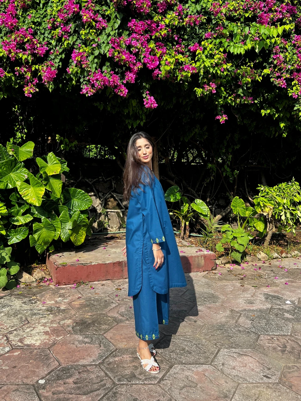 Two Piece Blue Cambric