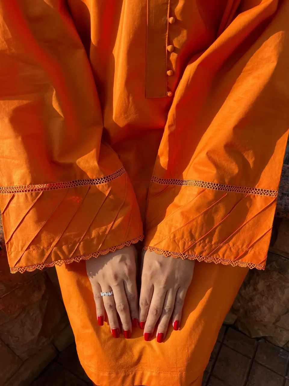 Two Piece Orange Cambric - Image 5