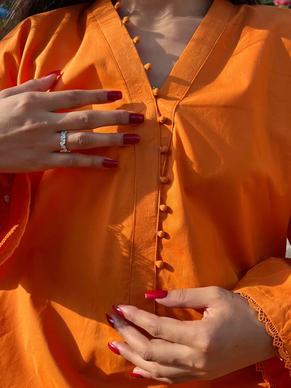 Two Piece Orange Cambric - Image 3